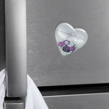 Floral Love For Grandma Personalized Acrylic Heart Magnet  - 39249