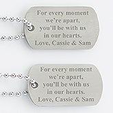 Personalized Soldier's Family Keepsake Dog Tag Set - 3925