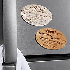 Forever Friend Personalized Wood Magnet  - 39268