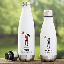philoSophies® Basketball Personalized Insulated Water Bottle  - 39274