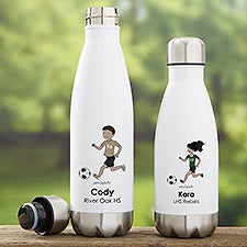 philoSophies® Soccer Personalized Insulated Water Bottle  - 39278