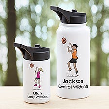 philoSophies® Basketball Personalized Double-Wall Vacuum Insulated Water Bottle  - 39280
