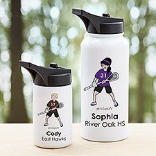 philoSophies® Lacrosse Personalized Double-Wall Vacuum Insulated Water Bottle  - 39283
