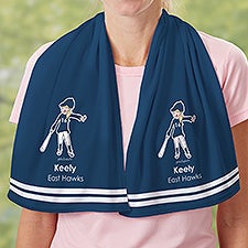 philoSophies® Softball Personalized Cooling Towel  - 39291