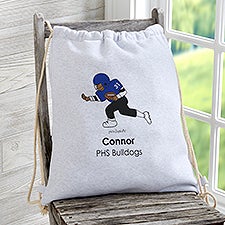 philoSophies® Football Personalized Sweatshirt Drawstring Bag  - 39294
