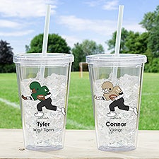 philoSophies® Football Personalized Acrylic Insulated Tumbler  - 39300