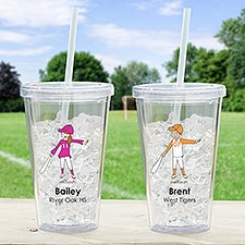 philoSophies® Softball Personalized Acrylic Insulated Tumbler  - 39303