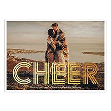 Cheer Foil Christmas Photocard  - 39304D