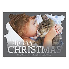 Rickety Frame Foil Christmas Photocard  - 39306D
