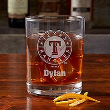 MLB Texas Rangers Engraved Old Fashioned Whiskey Glasses  - 39322