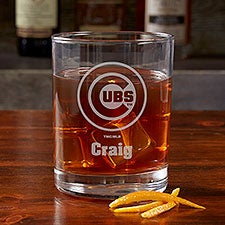 MLB St. Chicago Cubs Engraved Old Fashioned Whiskey Glasses  - 39326