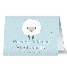 Baby Sheep Personalized Baby Greeting Card  - 39341