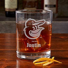 MLB Baltimore Orioles Engraved Old Fashioned Whiskey Glasses  - 39344