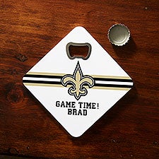 NFL New Orleans Saints Personalized Bottle Opener Coaster  - 39374