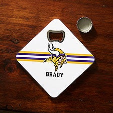 NFL Minnesota Vikings Personalized Bottle Opener Coaster  - 39375