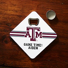 NCAA Texas AM Aggies Personalized Bottle Opener Coaster  - 39387
