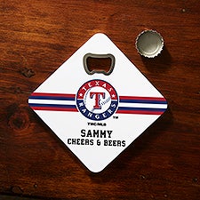 MLB Texas Rangers Personalized Bottle Opener Coaster  - 39402