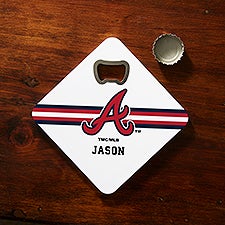 MLB Atlanta Braves Personalized Bottle Opener Coaster  - 39410