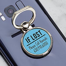 If Found Personalized Phone Ring Holder  - 39417