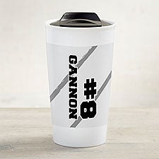Volleyball Personalized 12 oz. Double-Wall Ceramic Travel Mug  - 39469