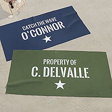 Authentic Personalized Beach Towel  - 39561