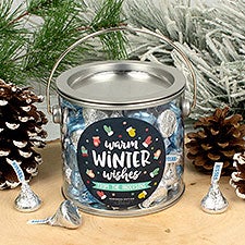 Warm Wishes Personalized Paint Can with Hershey Kisses  - 39611D
