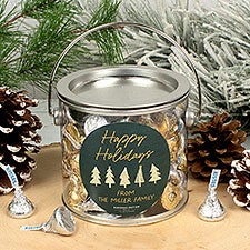 Aspen Christmas Personalized Paint Can with Hershey Kisses  - 39614D