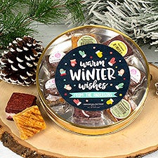Warm Wishes Personalized 8 ct. Brownie Tin  - 39617D