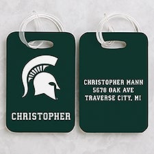 NCAA Michigan State Spartans Personalized Luggage Tag 2 Pc Set - 39655