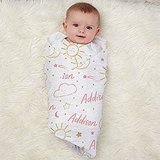 Baby Celestial Personalized Baby Receiving Blanket  - 39709