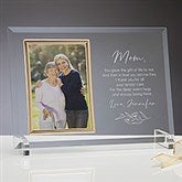 Floral Message For Mom Personalized Glass Frame  - 39749