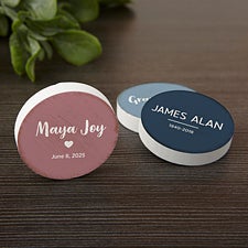 Name  Date Round Wood Magnet for Family Tree  - 39774