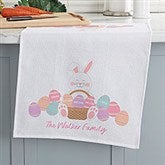 Easter Bunny Love Personalized Waffle Weave Kitchen Towel  - 39835