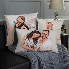 Cartoon Yourself Personalized Photo Throw Pillow  - 39864