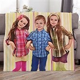 Cartoon Yourself Personalized Photo Blanket  - 39868