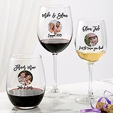Cartoon Yourself Photo Message Wine Glass Collection  - 39885
