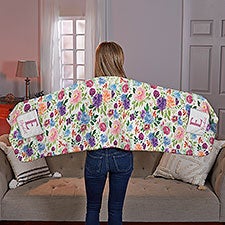 Forever Floral Personalized Cuddle Wrap  - 39896