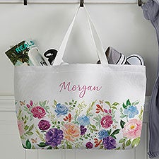 Forever Floral Personalized Tote Bag  - 39897