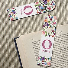 Forever Floral Personalized Bookmark Set  - 39903