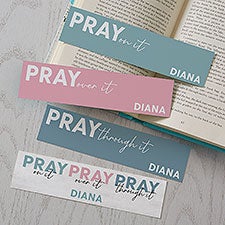 Personalized Paper Bookmarks Set of 4 - Pray On It - 39909