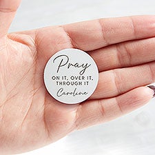 Pray On It Personalized Metal Pocket Token  - 39916