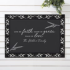 Live By Faith Personalized Doormats  - 39918