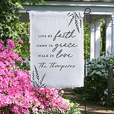 Live By Faith Personalized Garden Flag  - 39921