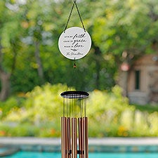 Live By Faith Personalized Wind Chimes  - 39927