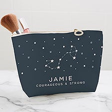 Zodiac Constellations Personalized Makeup Bag L - 39962