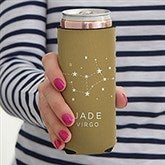 Zodiac Constellations Personalized Slim Can Cooler  - 39966
