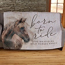 Born To Ride Horses Personalized Blankets  - 39972