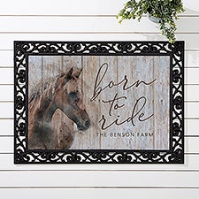 Born To Ride Horses Personalized Doormats  - 39973
