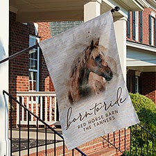 Personalized House Flag - Born To Ride Horses - 39976