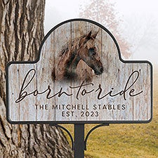 Born To Ride Horses Personalized Magnetic Garden Sign  - 39977